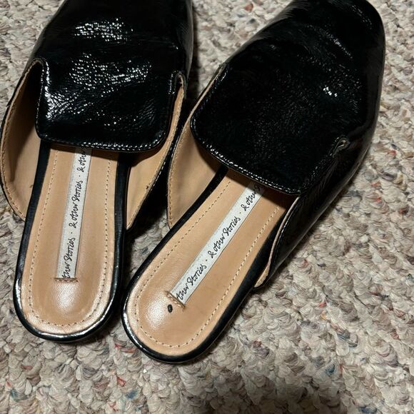 & other stories leather shinny crackle patent leather slip on mule- Size 6.5 - Picture 4 of 8